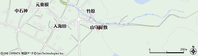 秋田県仙北郡美郷町金沢山守屋敷周辺の地図