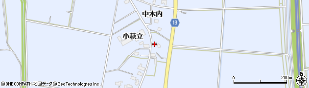 秋田県大仙市角間川町中木内108周辺の地図