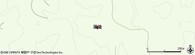 秋田県由利本荘市土谷（蒲池）周辺の地図