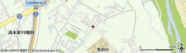 岩手県花巻市高木（第２０地割）周辺の地図