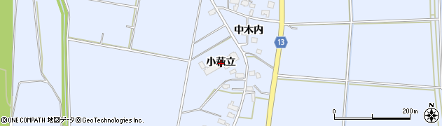 秋田県大仙市角間川町（小萩立）周辺の地図