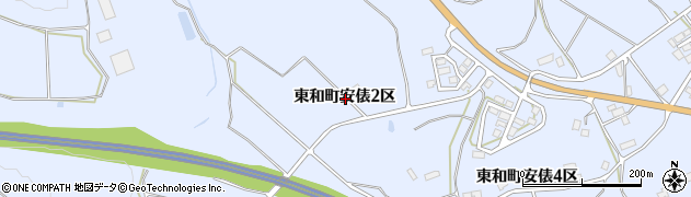 岩手県花巻市東和町安俵２区周辺の地図