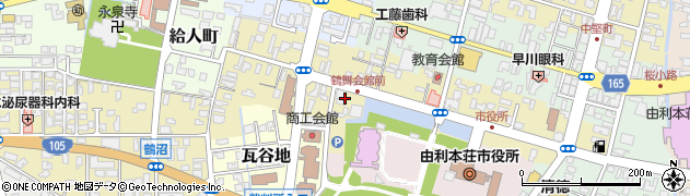 秋田県由利本荘市表尾崎町周辺の地図