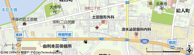 秋田県由利本荘市砂子下周辺の地図