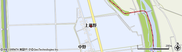 秋田県大仙市角間川町上葛野周辺の地図