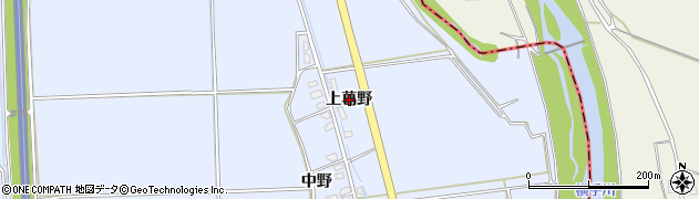 秋田県大仙市角間川町（上葛野）周辺の地図