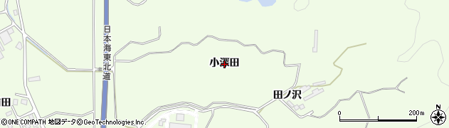 秋田県由利本荘市土谷（小深田）周辺の地図