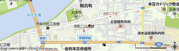 秋田県由利本荘市砂子下115周辺の地図
