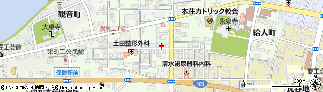 秋田県由利本荘市砂子下12周辺の地図