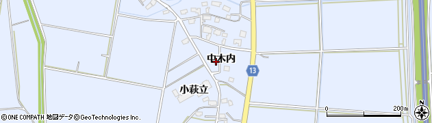 秋田県大仙市角間川町中木内151周辺の地図