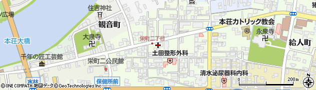 秋田県由利本荘市砂子下72周辺の地図