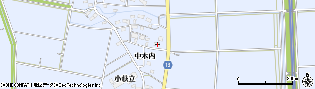 秋田県大仙市角間川町中木内157周辺の地図
