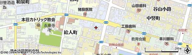 秋田県由利本荘市大門52周辺の地図