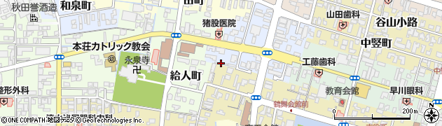 秋田県由利本荘市大門15周辺の地図