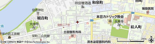秋田県由利本荘市砂子下33周辺の地図