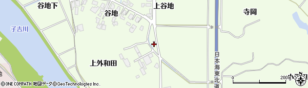 秋田県由利本荘市土谷（上谷地）周辺の地図
