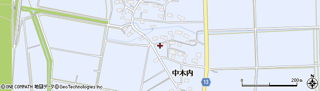 秋田県大仙市角間川町中木内167周辺の地図