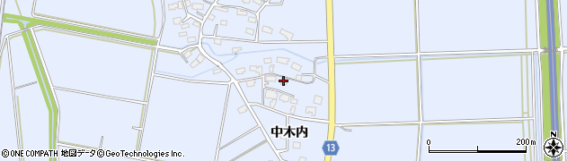 秋田県大仙市角間川町中木内159周辺の地図