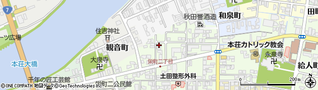 秋田県由利本荘市砂子下76周辺の地図
