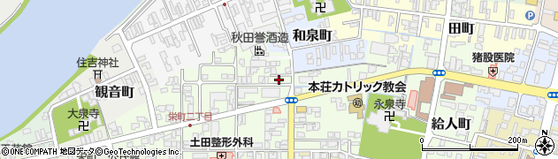 秋田県由利本荘市砂子下5周辺の地図