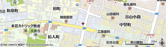 秋田県由利本荘市大門周辺の地図