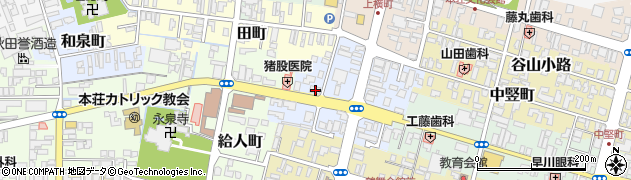 秋田県由利本荘市大門9周辺の地図