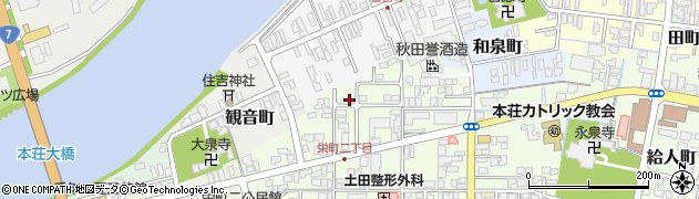 秋田県由利本荘市砂子下73周辺の地図