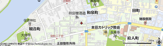 秋田県由利本荘市砂子下4周辺の地図