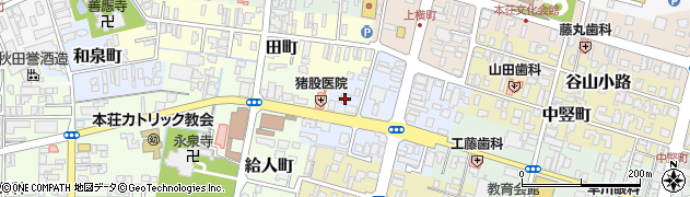 秋田県由利本荘市大門7周辺の地図