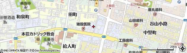 秋田県由利本荘市大門4周辺の地図