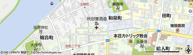 秋田県由利本荘市砂子下38周辺の地図