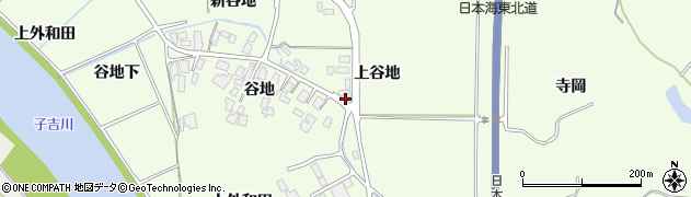 秋田県由利本荘市土谷（新谷地）周辺の地図