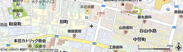 秋田県由利本荘市大門26周辺の地図