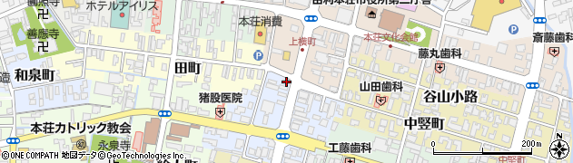 秋田県由利本荘市大門38周辺の地図