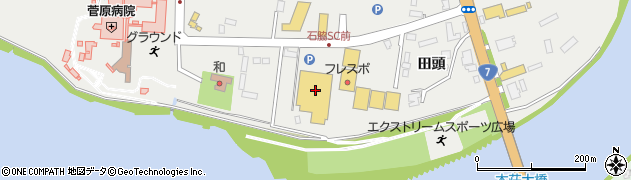 秋田県由利本荘市石脇田中12周辺の地図