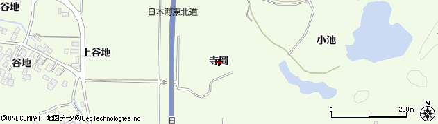 秋田県由利本荘市土谷（寺岡）周辺の地図