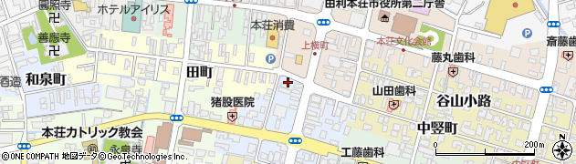 秋田県由利本荘市大門24周辺の地図