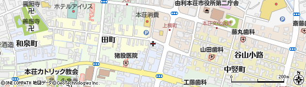 秋田県由利本荘市大門22周辺の地図