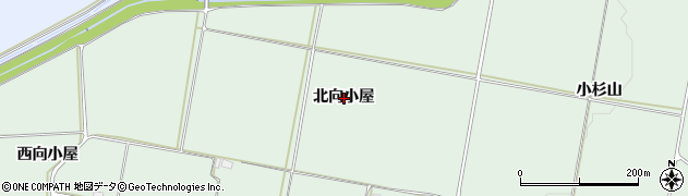秋田県仙北郡美郷町金沢北向小屋周辺の地図