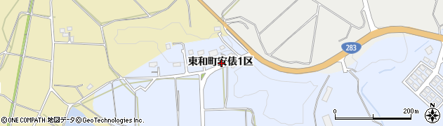 岩手県花巻市東和町安俵１区周辺の地図
