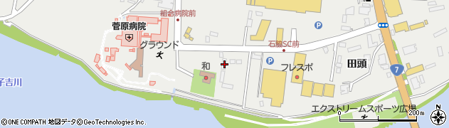 秋田県由利本荘市石脇田中1周辺の地図