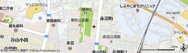 秋田県由利本荘市赤沼町101周辺の地図