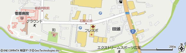 秋田県由利本荘市石脇田中8周辺の地図
