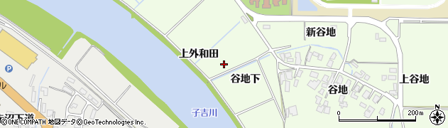 秋田県由利本荘市土谷（谷地下）周辺の地図