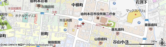秋田県由利本荘市本荘周辺の地図