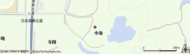 秋田県由利本荘市土谷（小池）周辺の地図