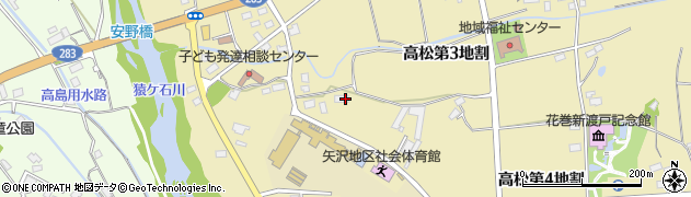 岩手県花巻市高松（第３地割）周辺の地図