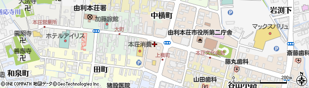 秋田県由利本荘市本荘40周辺の地図