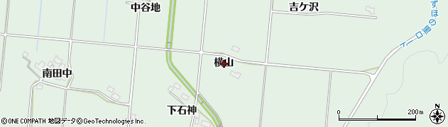 秋田県美郷町（仙北郡）金沢（横山）周辺の地図
