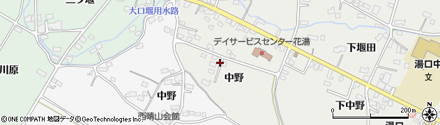 岩手県花巻市円万寺（中野）周辺の地図